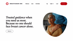 What Breastcancer.org website looked like in 2023 (1 year ago)