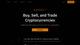 What Binance.us website looked like in 2023 (1 year ago)