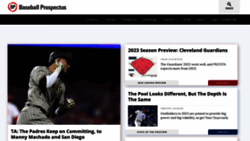 What Baseballprospectus.com website looked like in 2023 (1 year ago)