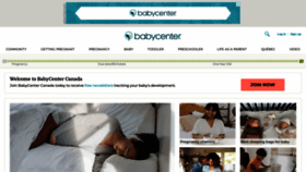What Babycenter.ca website looked like in 2023 (1 year ago)