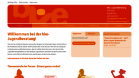 What Bke-jugendberatung.de website looked like in 2023 (1 year ago)