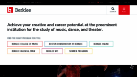 What Berklee.edu website looked like in 2023 (1 year ago)
