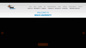 What Binus.ac.id website looked like in 2023 (1 year ago)