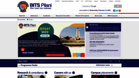 What Bits-pilani.ac.in website looked like in 2023 (1 year ago)