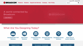 What Broadcom.com website looked like in 2023 (1 year ago)
