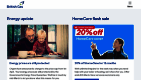 What Britishgas.co.uk website looked like in 2023 (1 year ago)