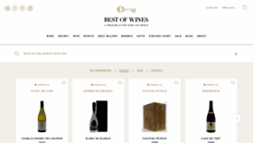 What Bestofwines.com website looked like in 2023 (1 year ago)