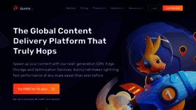 What Bunny.net website looked like in 2023 (1 year ago)