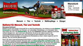 What Ballistol-shop.de website looked like in 2023 (1 year ago)