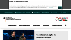 What Behindertenbeauftragte.de website looked like in 2023 (1 year ago)
