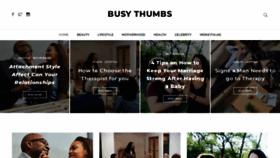 What Busythumbs.com website looked like in 2023 (1 year ago)