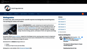 What Biolinguistics.eu website looked like in 2023 (1 year ago)