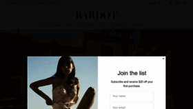 What Bardot.com website looked like in 2023 (1 year ago)