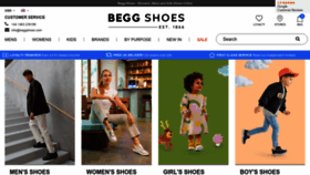 What Beggshoes.com website looked like in 2023 (1 year ago)