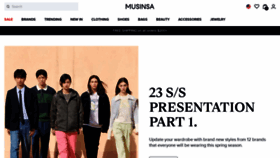 What Bizest.musinsa.com website looked like in 2023 (1 year ago)