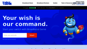 What Broadbandgenie.co.uk website looked like in 2023 (1 year ago)