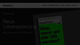 What Brandeins.de website looked like in 2023 (1 year ago)