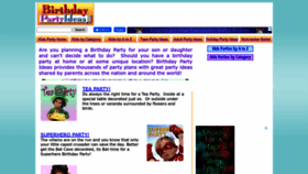 What Birthdaypartyideas.com website looked like in 2023 (1 year ago)