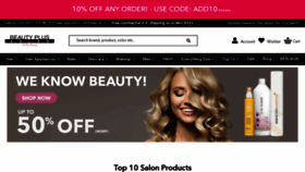 What Beautyplussalon.com website looked like in 2023 (2 years ago)