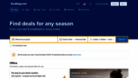 What Bookings.com website looked like in 2023 (1 year ago)
