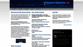 What Billjamesonline.com website looked like in 2023 (1 year ago)