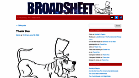 What Broadsheet.ie website looked like in 2023 (1 year ago)