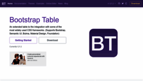 What Bootstrap-table.com website looked like in 2023 (1 year ago)