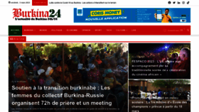 What Burkina24.com website looked like in 2023 (1 year ago)