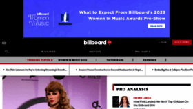 What Billboard.biz website looked like in 2023 (1 year ago)