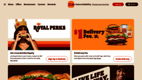 What Burgerking.com website looked like in 2023 (1 year ago)
