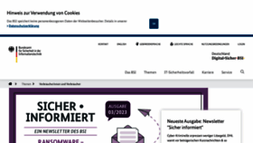 What Bsi-fuer-buerger.de website looked like in 2023 (1 year ago)