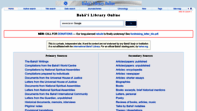 What Bahai-library.com website looked like in 2023 (1 year ago)