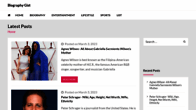 What Biographygist.com website looked like in 2023 (2 years ago)