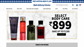 What Bathandbodyworks.in website looked like in 2023 (1 year ago)