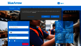 What Bluearrow.co.uk website looked like in 2023 (1 year ago)