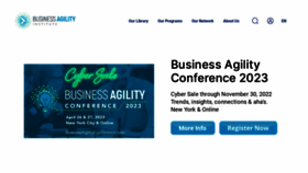 What Businessagility.institute website looked like in 2023 (1 year ago)