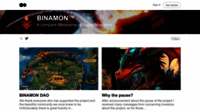 What Binamon.org website looked like in 2023 (1 year ago)