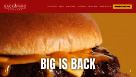 What Backyardburgers.com website looked like in 2023 (1 year ago)
