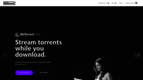 What Bittorrent.com website looked like in 2023 (1 year ago)