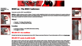 What Bsdcan.org website looked like in 2023 (1 year ago)