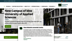 What Bbw-hochschule.de website looked like in 2023 (1 year ago)