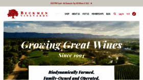 What Beckmenvineyards.com website looked like in 2023 (1 year ago)