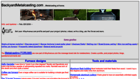 What Backyardmetalcasting.com website looked like in 2023 (1 year ago)