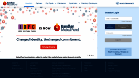 What Bandhanmutual.com website looked like in 2023 (1 year ago)