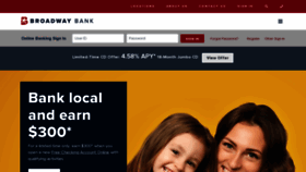 What Broadway.bank website looked like in 2023 (This year)