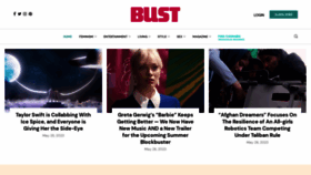 What Bust.com website looked like in 2023 (This year)