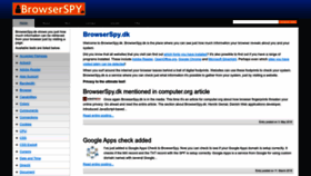 What Browserspy.dk website looked like in 2023 (This year)