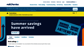 What Bcferries.com website looked like in 2023 (3 years ago)
