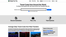 What Budgetyourtrip.com website looked like in 2023 (This year)