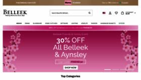 What Belleek.com website looked like in 2023 (This year)